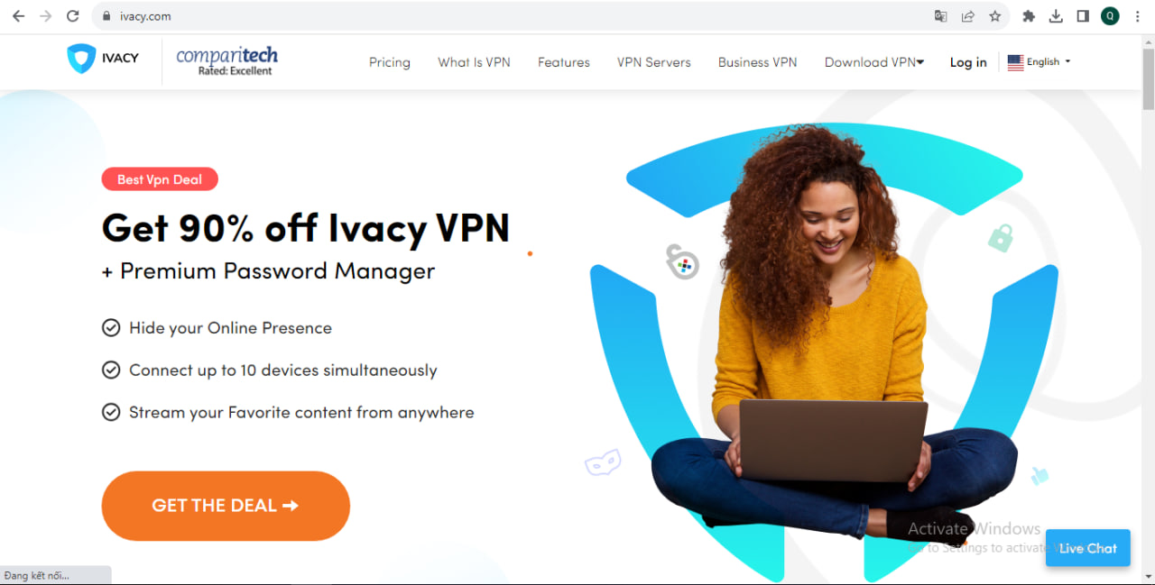 Trang chủ ứng dụng IvacyVPN chính thức, tìm hiểu trang web ivacyVPN